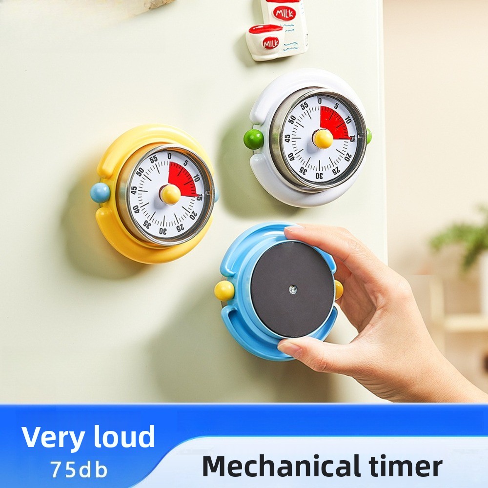 Commercial Kitchen Timer - 60분 기계식 시각 타이머, 자석식 카운트다운