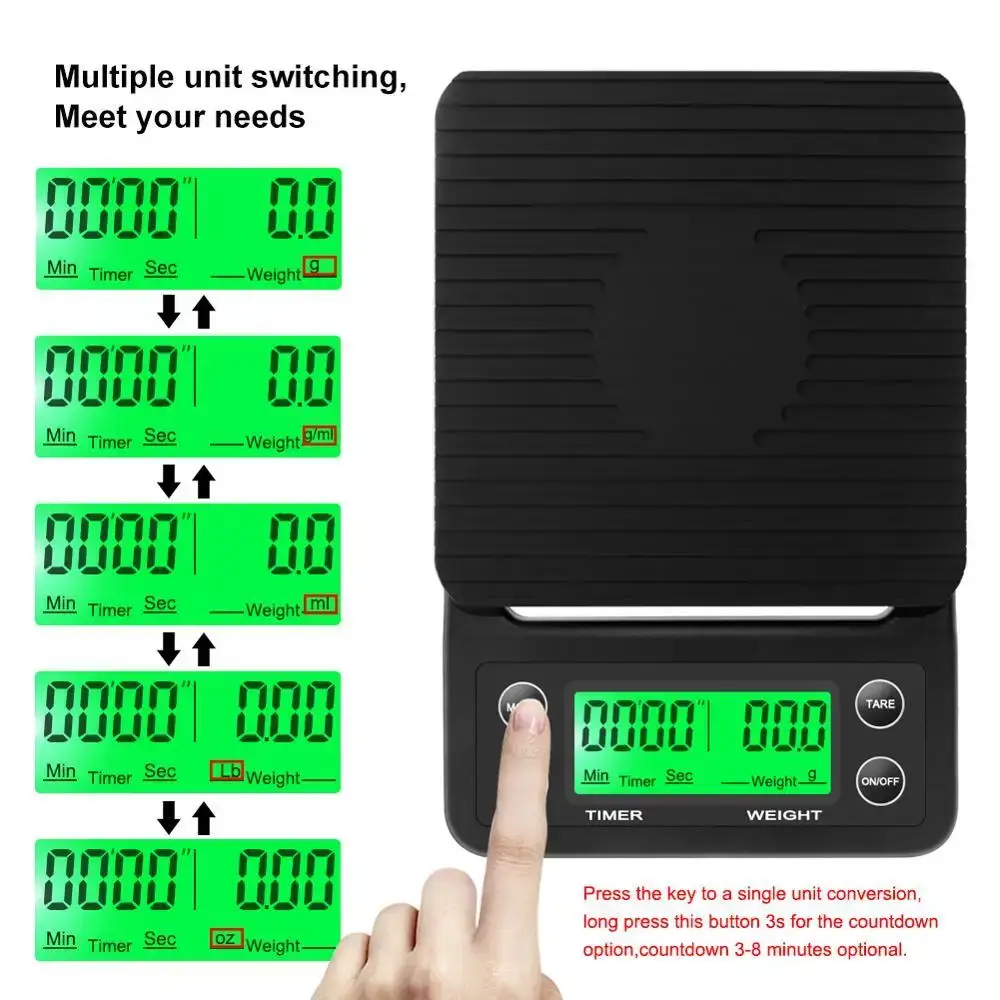 3kg/0.1g 5kg/0.1g 타이머가 있는 드립 커 - Commercial Kitchen Timer 리뷰 및 가격