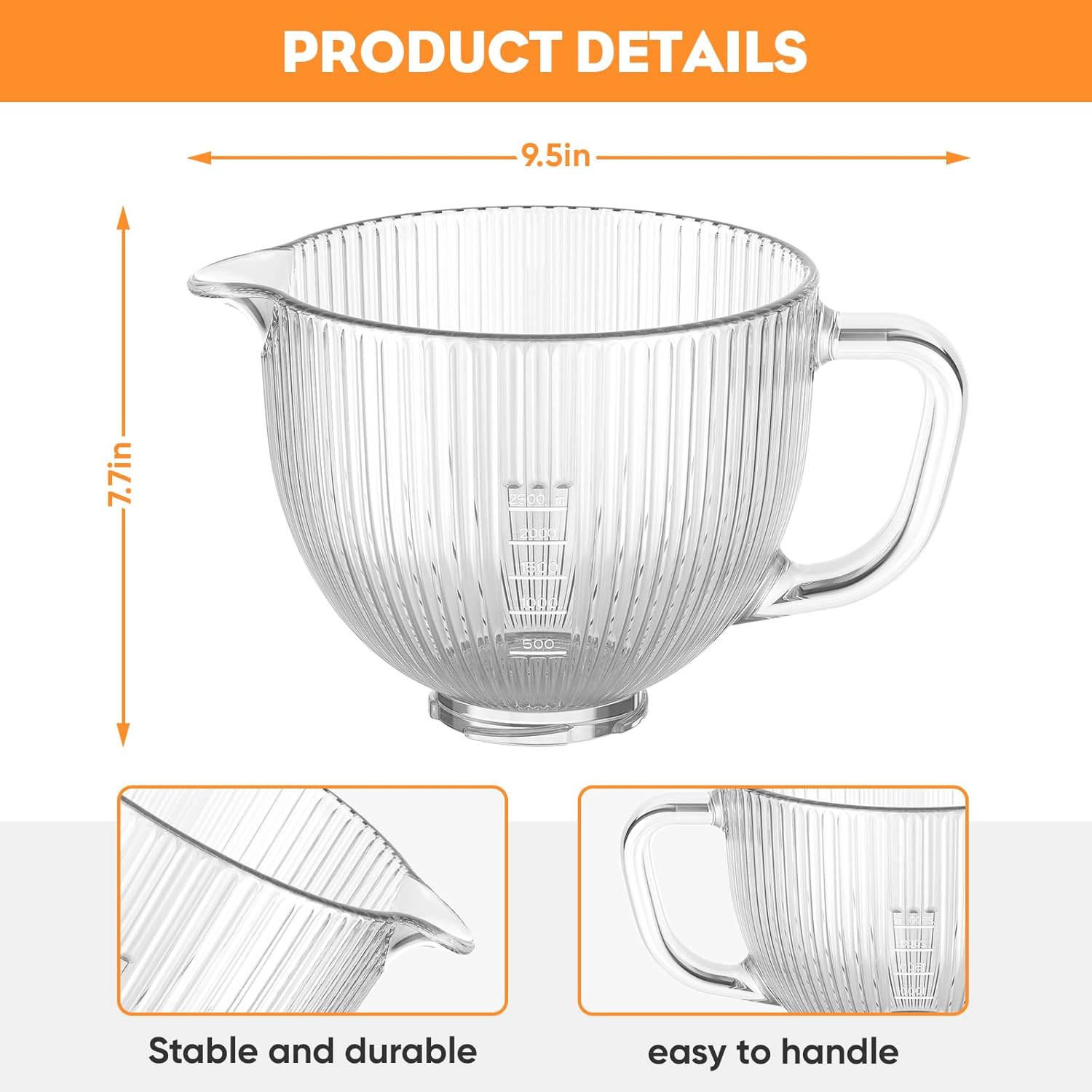 키친에이드 믹서용 GVODE 유리 그릇, 푸어 스파우트 - Commercial Kitchenaid 리뷰 및 가격