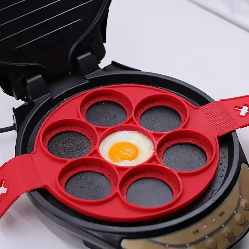 실리콘 7홀 원형 프라이팬 아침 팬케이크 금형 DIY  - Commercial Kitchen Pots And Pans 리뷰 및 가격